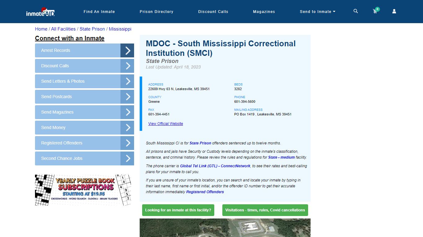MDOC - South Mississippi Correctional Institution (SMCI) & Inmate ...